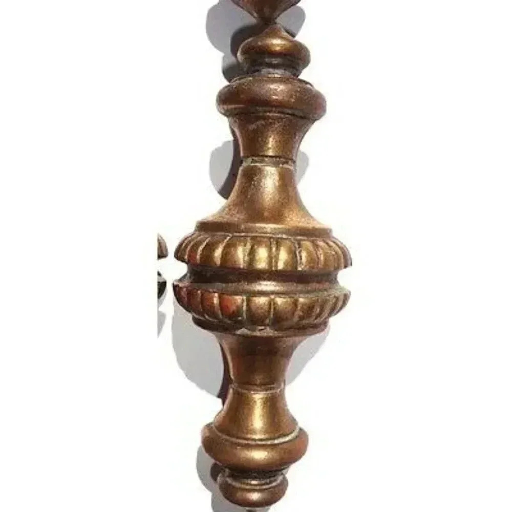 Vintage ART DECO Copper CABINET Drawer Pull Handle HARDWARE / Set of 4 - Picture 2 of 4